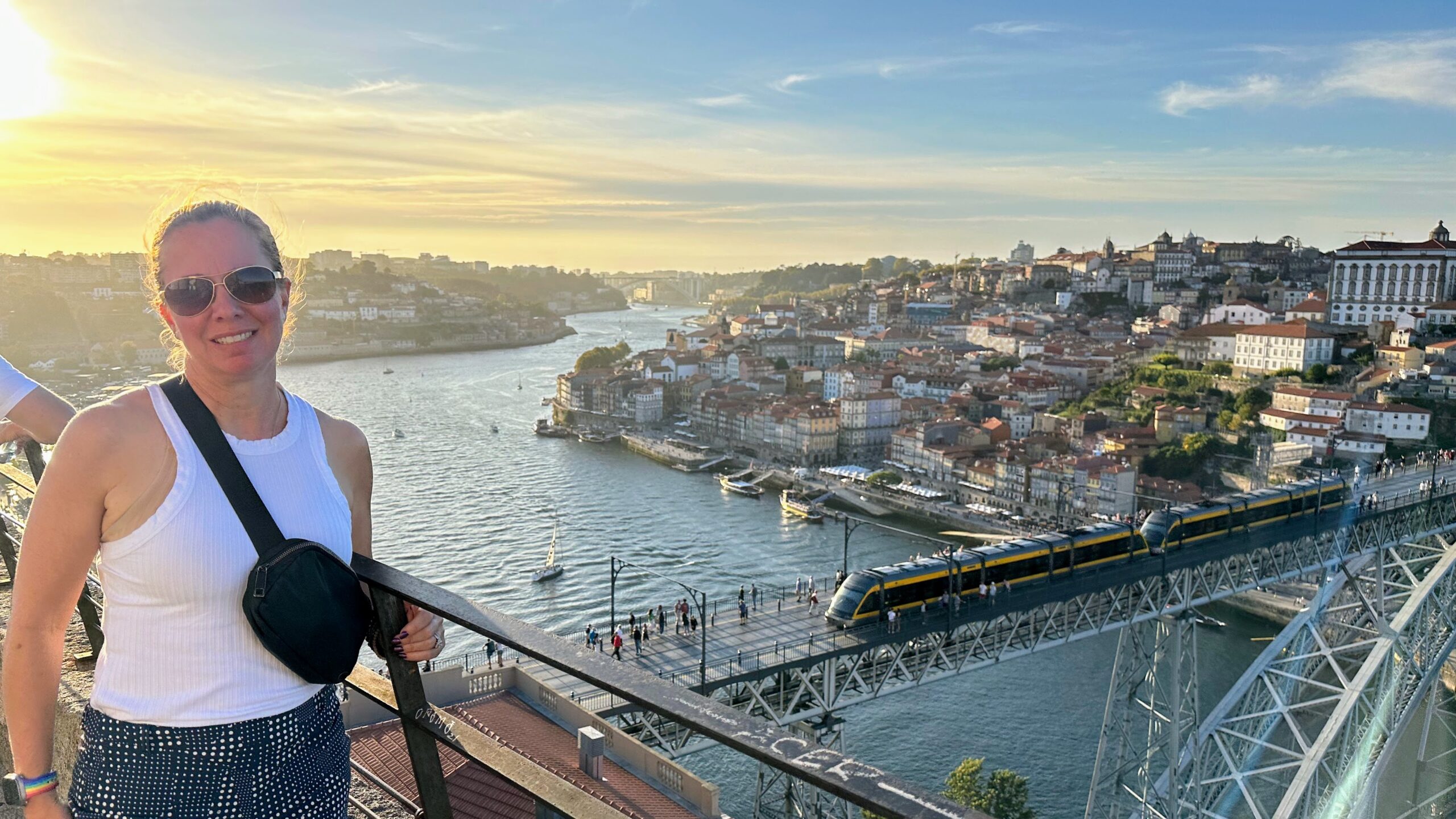 Standing against Porto and the Douro River at the Mosteiro da Serra do Pilar